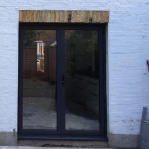 Negru Aluminiu Usi franceze